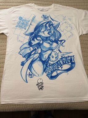 Steadfast Brand “Pirate Girl” Graphic Tee — Size L,NWT